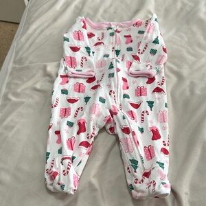 Child of Mine Pink and Green Holiday One Piece
